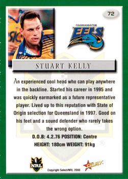 2000 Select #72 Stuart Kelly Back